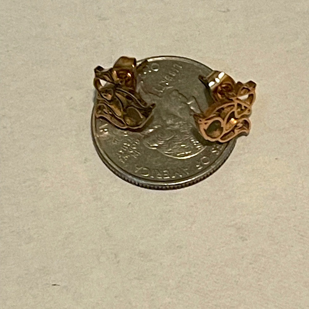 (1) set Clever Fox 🦊 earring studs - Silver or Rose Gold - Picture 6 of 6